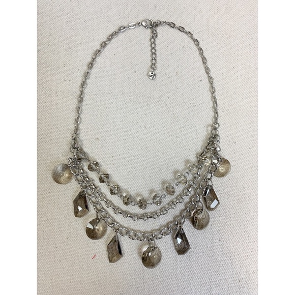 Loft Multi strand iridescent acrylic gem Necklace - Picture 4 of 5